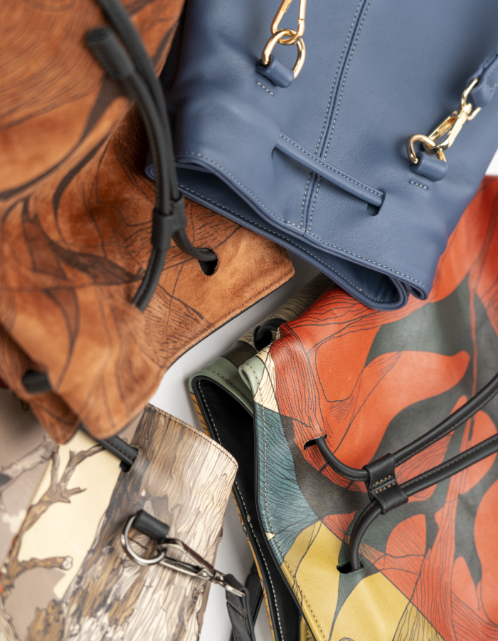 Kožna torba Okean – HideHub ručno rađena torba od prave kože u toplim tonovima