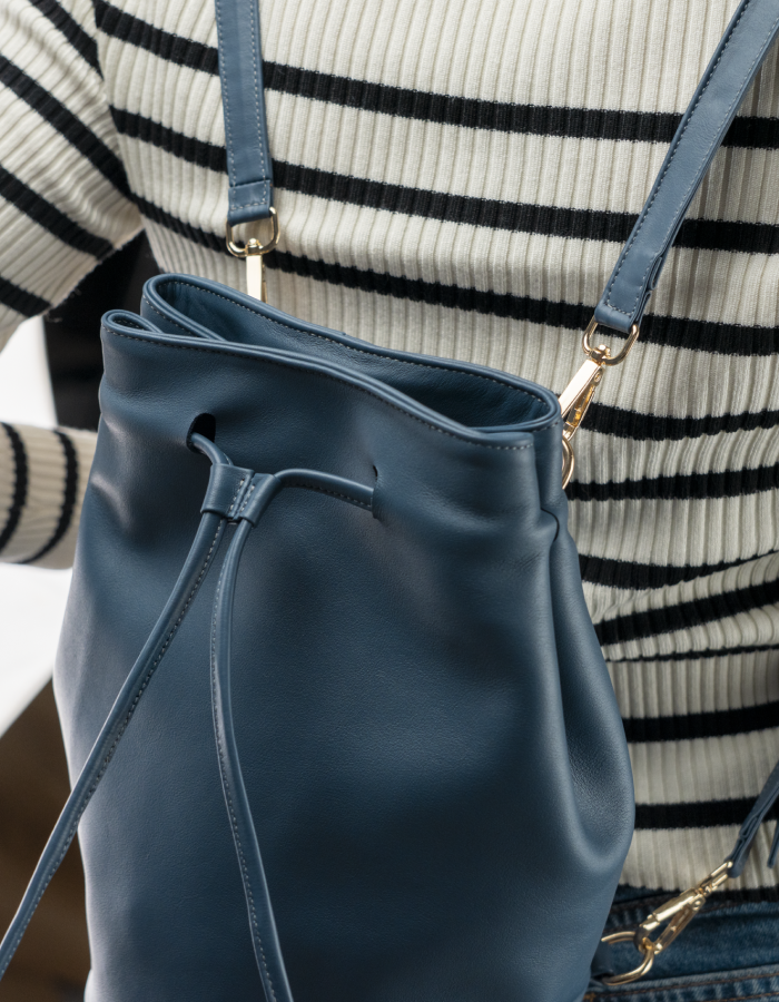 Kožna torba Okean – HideHub ručno rađena torba od prave kože u toplim tonovima